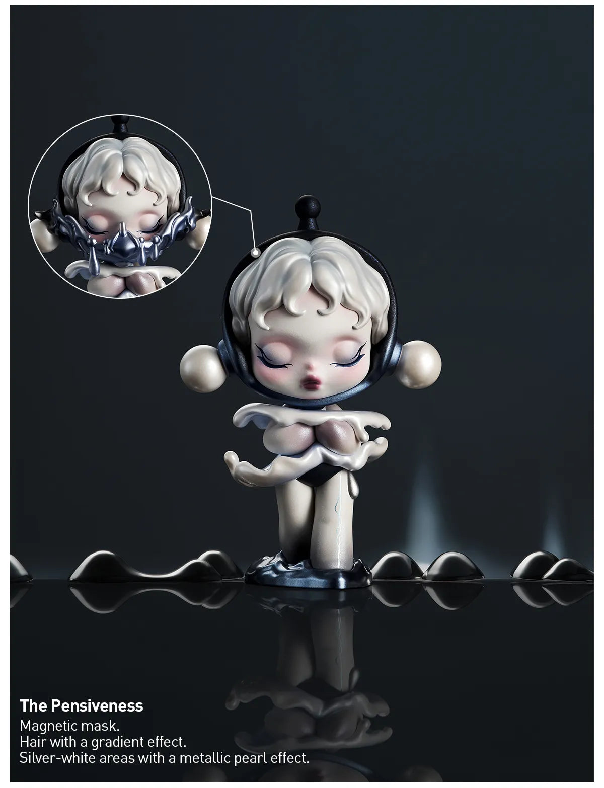 SKULLPANDA The Sound Series Figures-The pensiveness(open box)