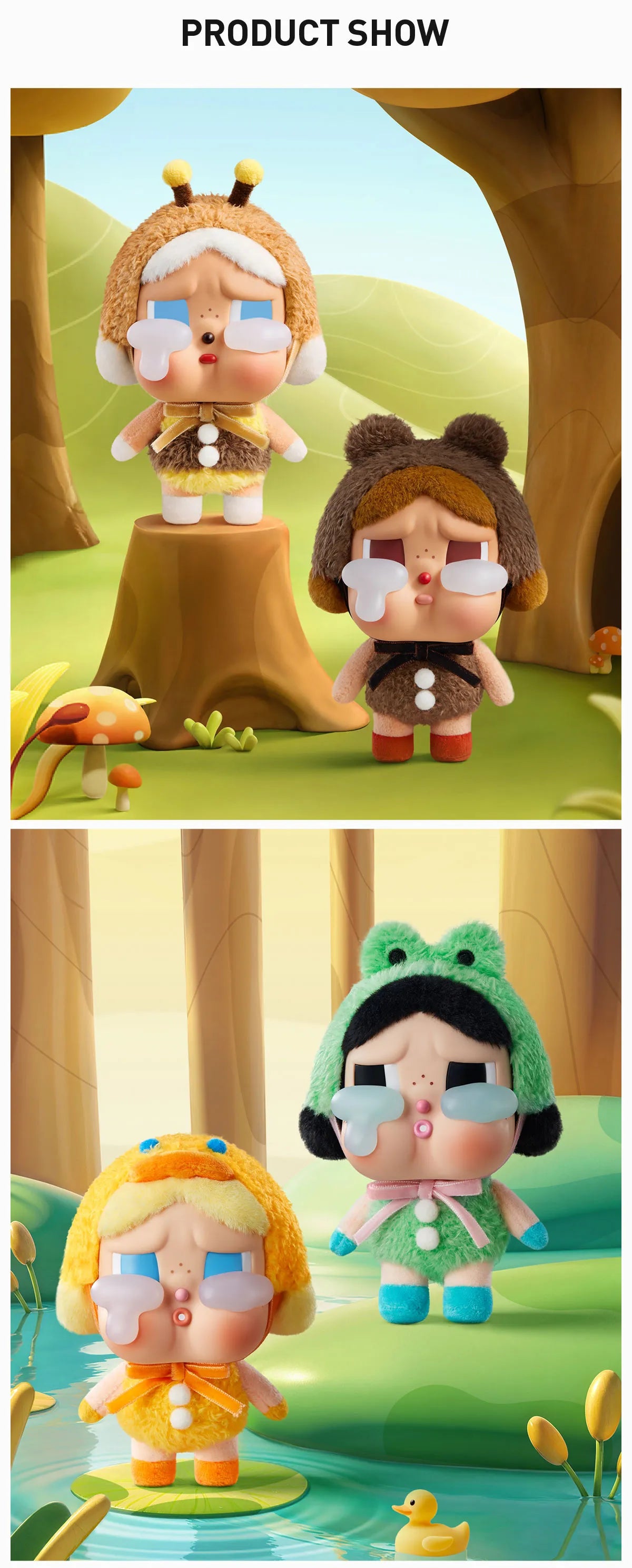 CRYBABY Crying Again Series-Vinyl Face Plush Blind Box (open box)