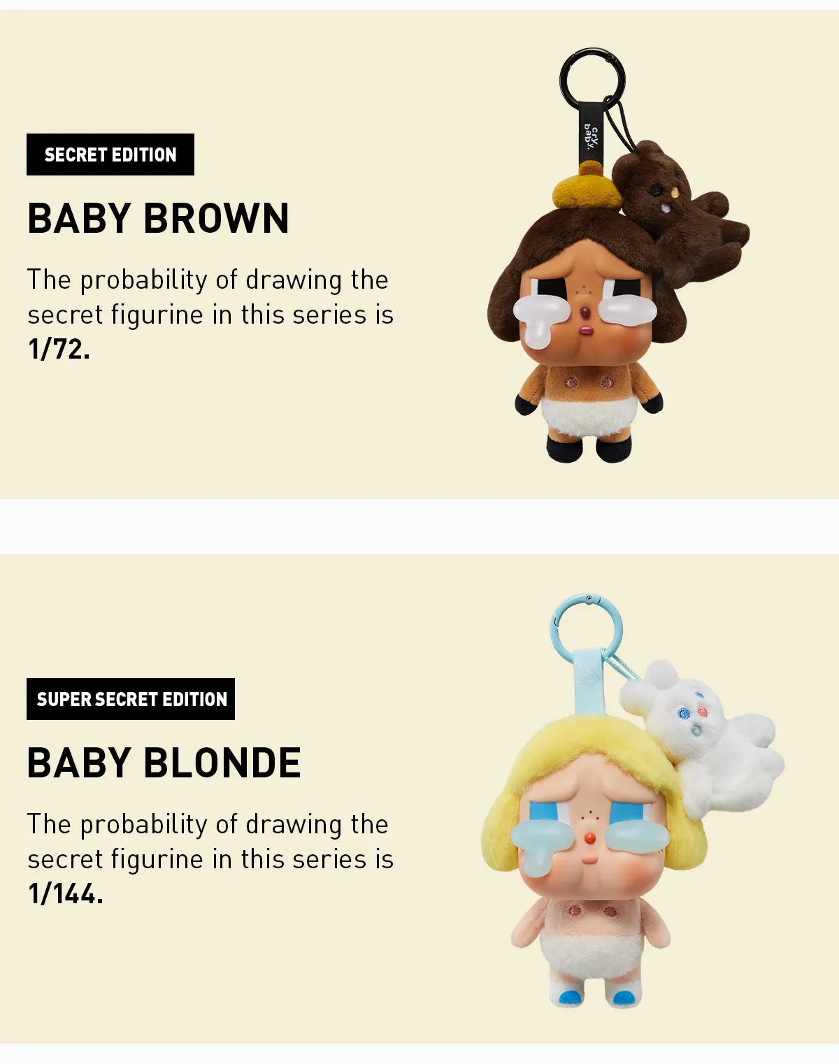 CRYBABY Crying Again Series-Vinyl Face Plush Blind Box (open box)