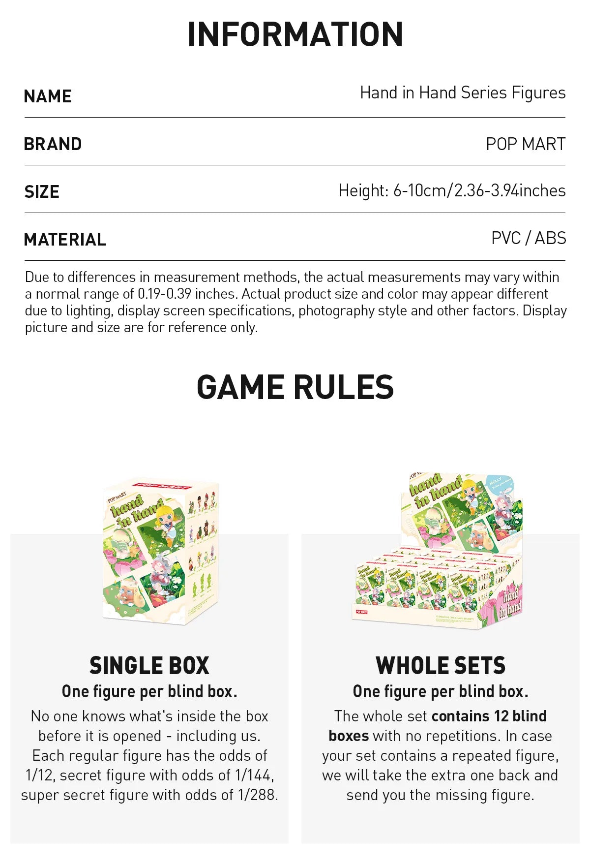 Pop Mart Hand in Hand Series Figures Figures - Journey to Spring (Confirmed Style)