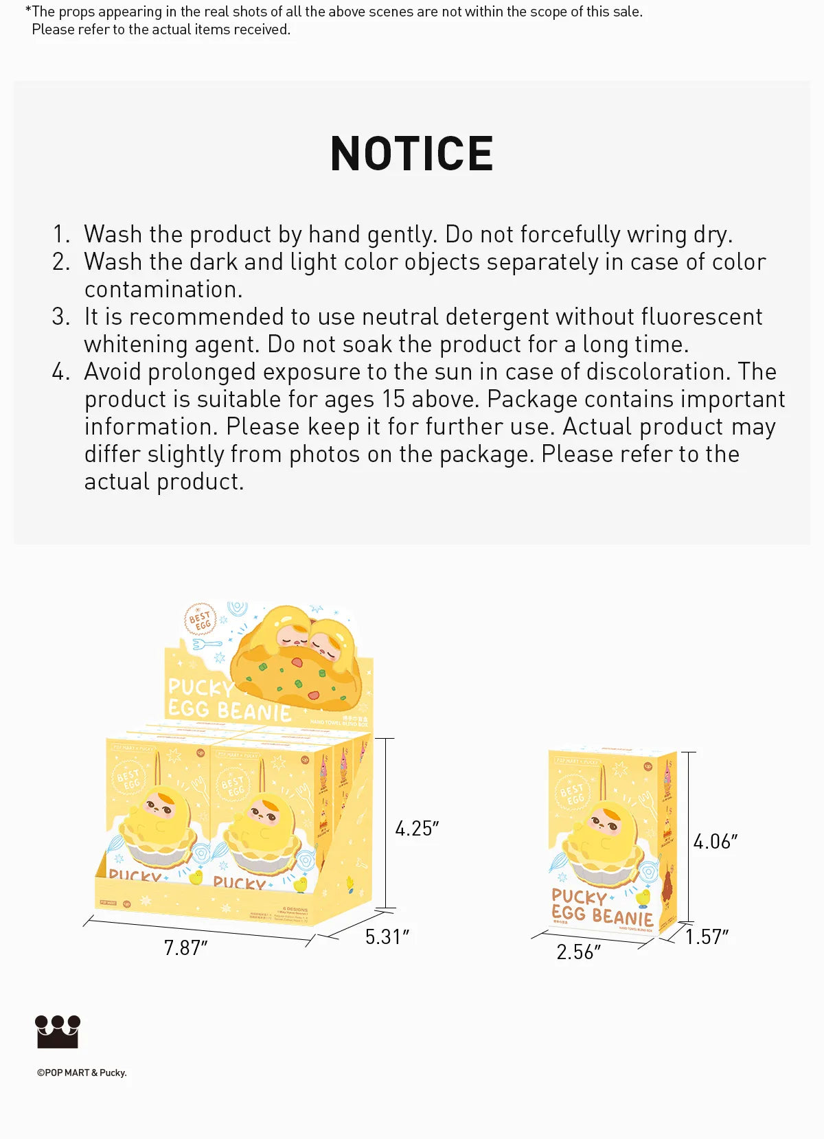 PUCKY Egg Beanie Series-Hand Towel Blind Box- SCRAMBLEDEGG TOAST (Confirmed Style)