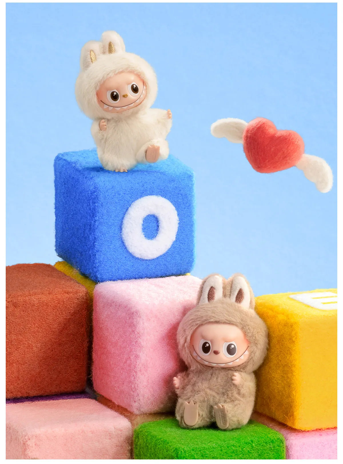 THE MONSTERS Pin for Love Series-Vinyl Plush Pendant Blind Box - Q (Confirmed Style)