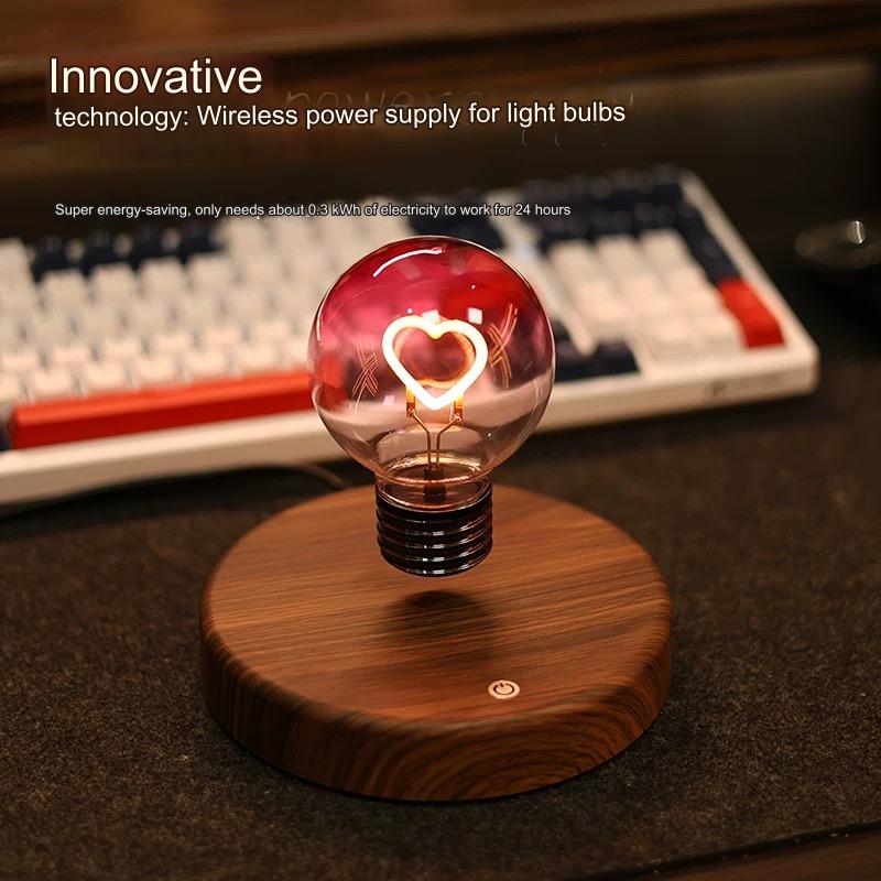 Magnetic Levitating Bulb & Heart-Shaped Night Light