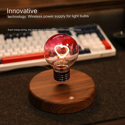 Magnetic Levitating Bulb & Heart-Shaped Night Light