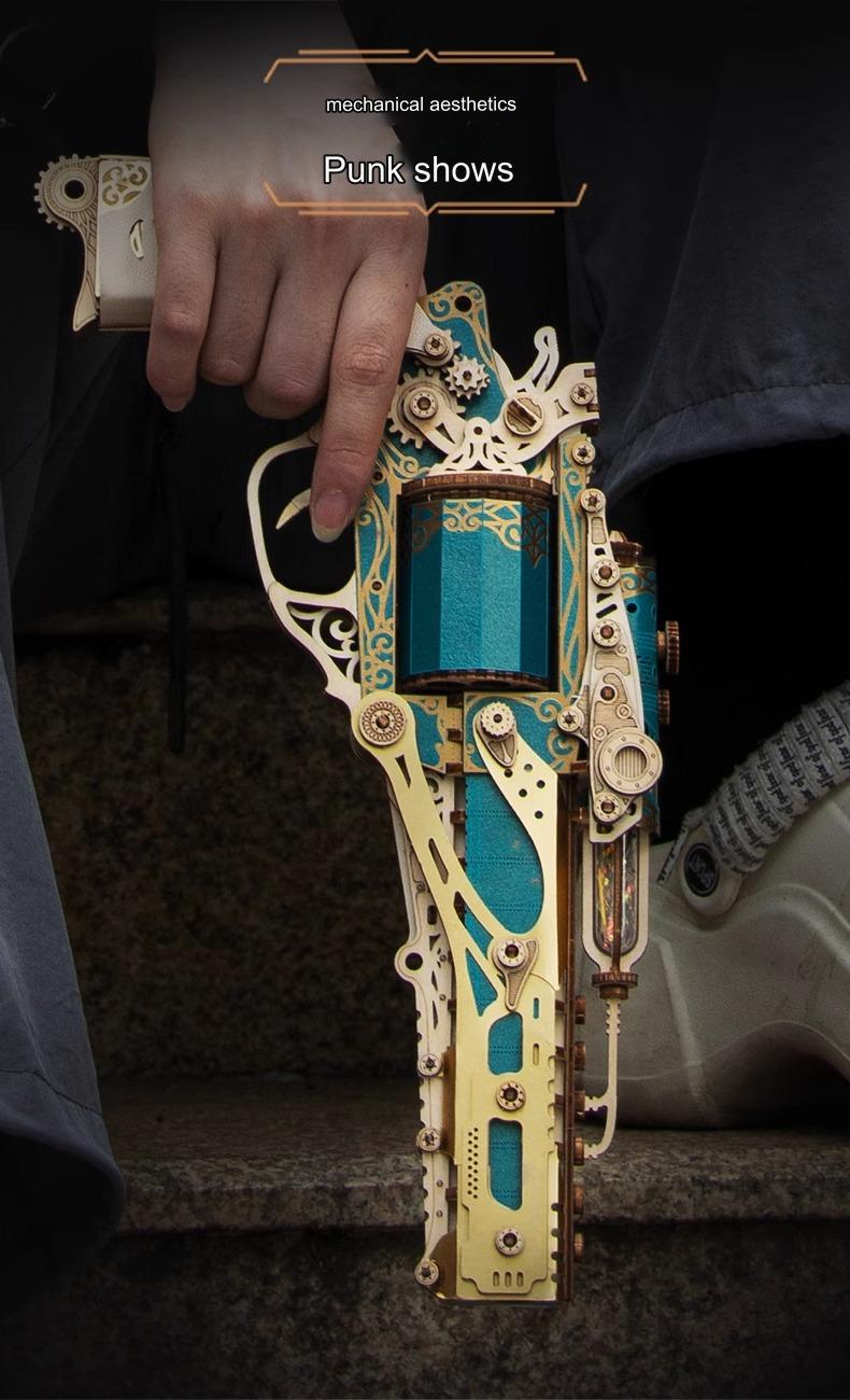 Fantasy steam revolver assembly building blocks 3D model – Virtue Gift Shop