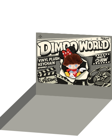 DIMOO WORLD x DISNEY Series-Vinyl Plush Keychain Blind Box (open box)