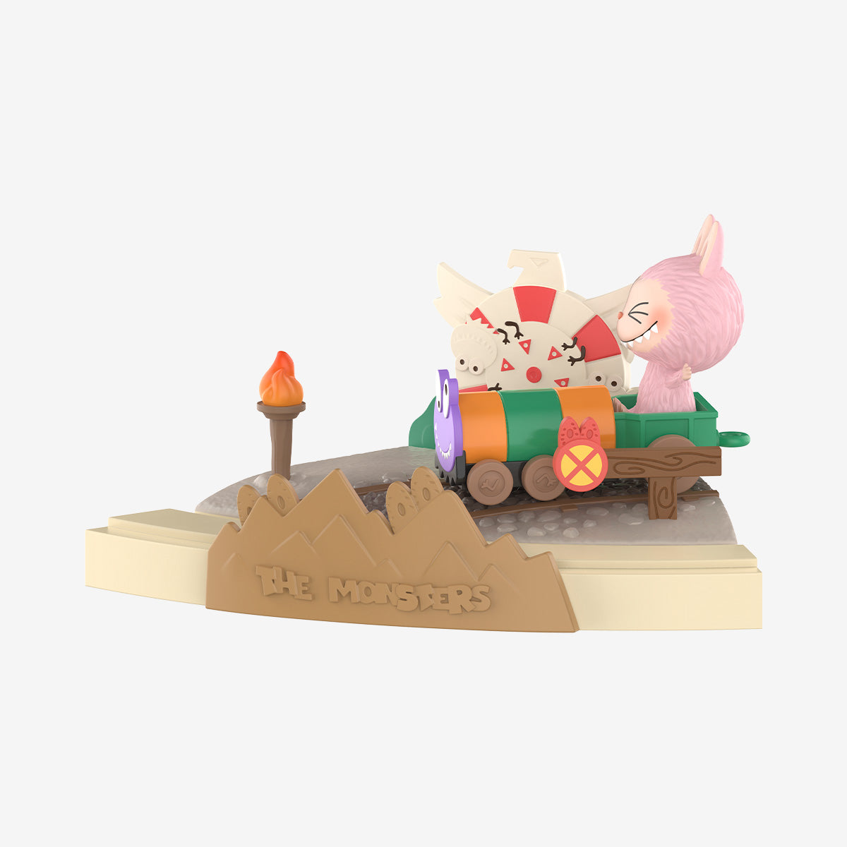 THE MONSTERS Playing Games Series Scene Sets-Train Charges Forward(open box)