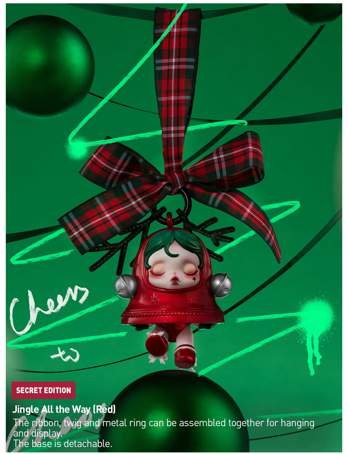 SKULLPANDA Tell Me What You Want Series Figures-Jingle All the Way(red –  Virtue Gift Shop
