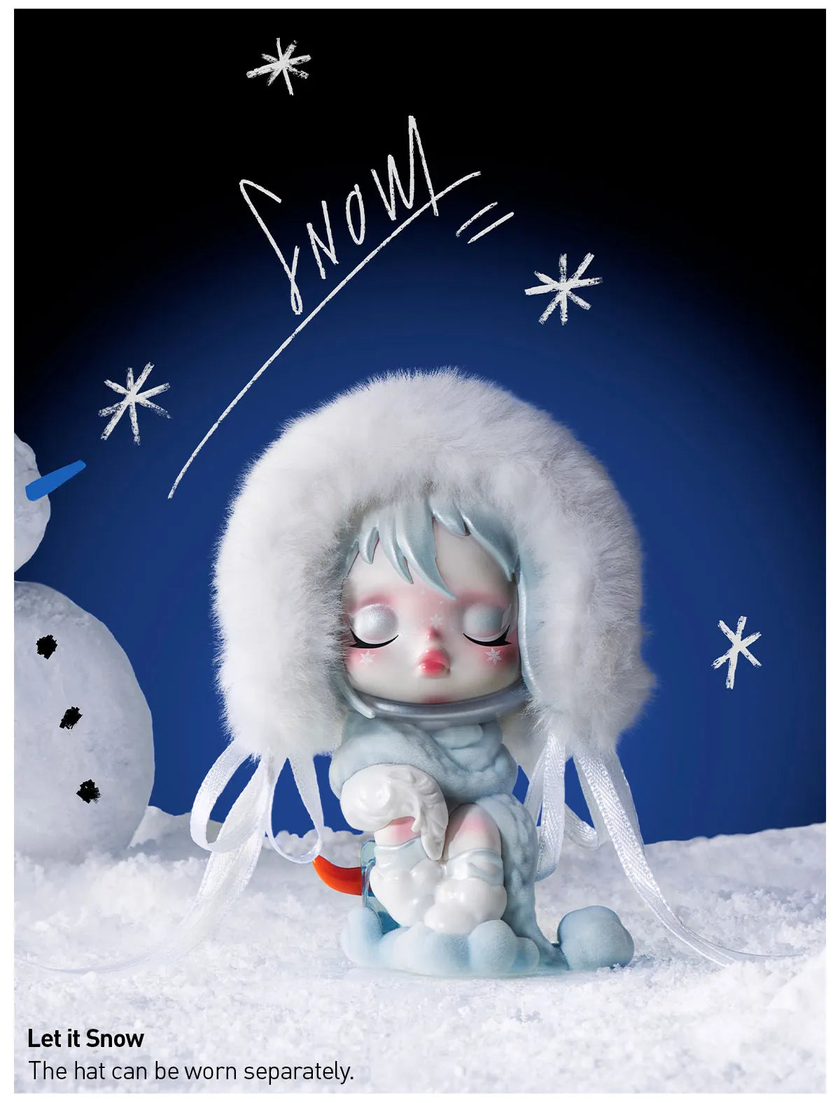 SKULLPANDA Tell Me What You Want Series Figures-Let it Snow(open box)