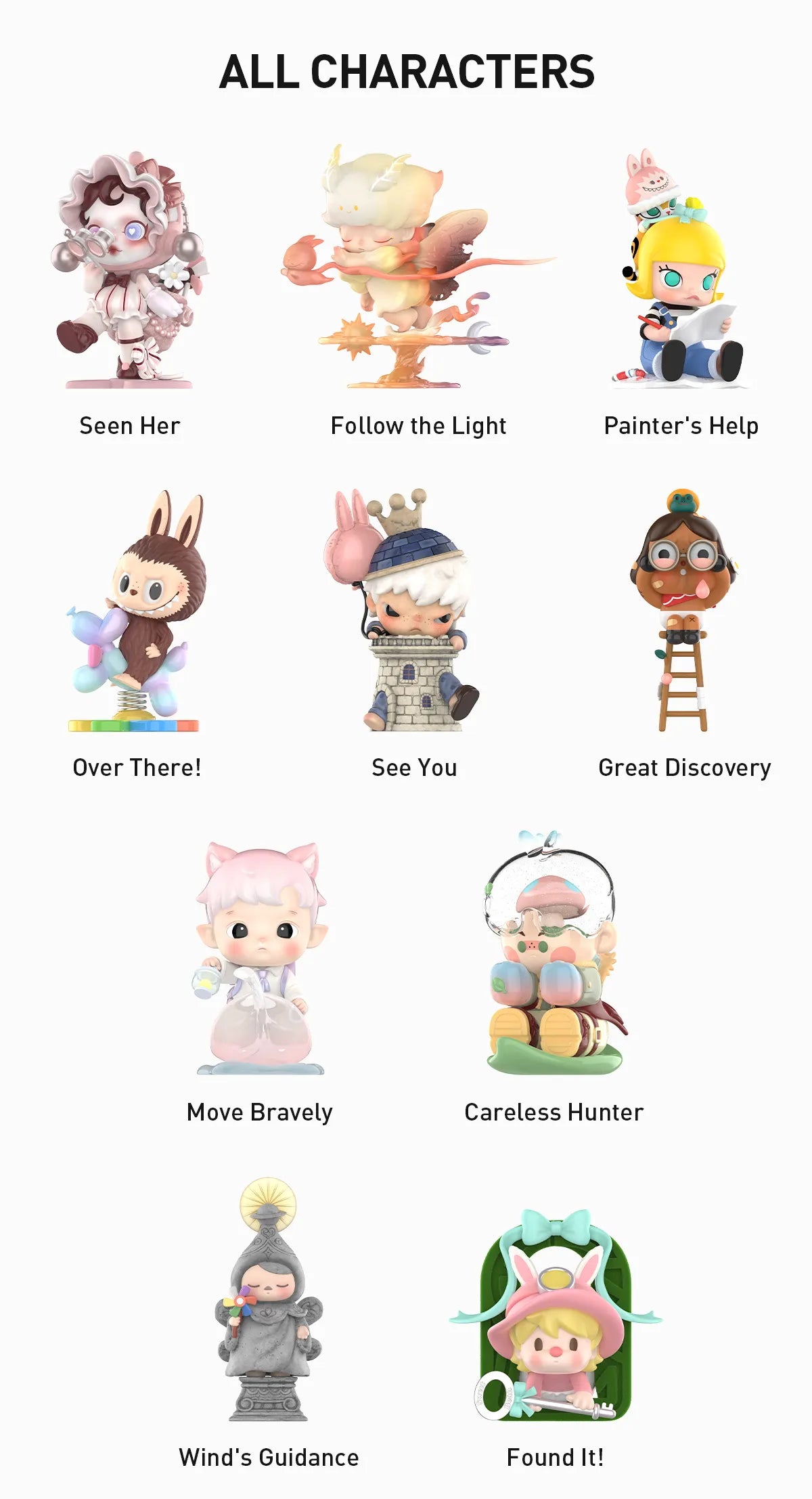 Finding MOKOKO Series Figures (open box)