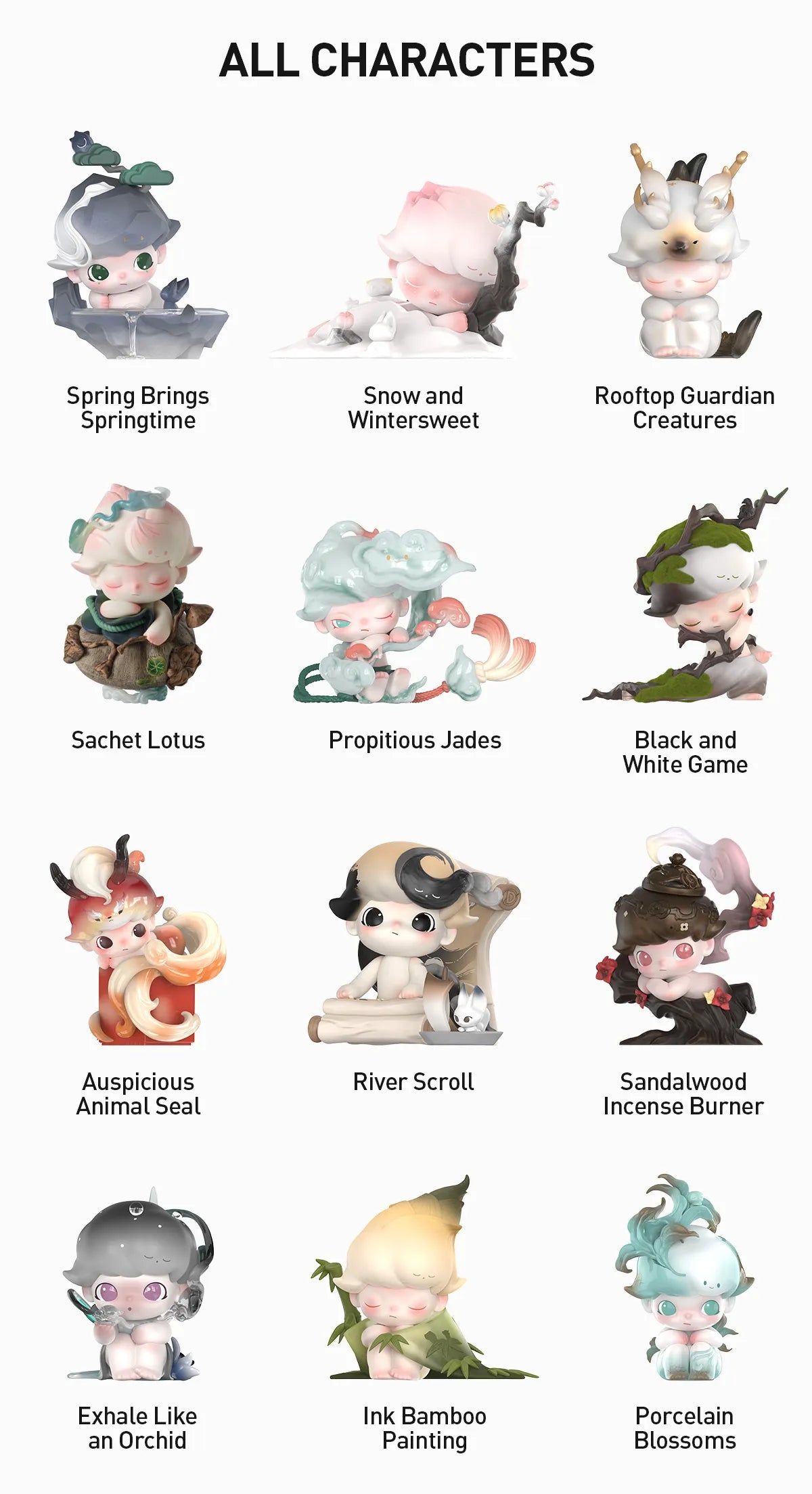 DlMOO Stories in the Cup Series Figures (open box)