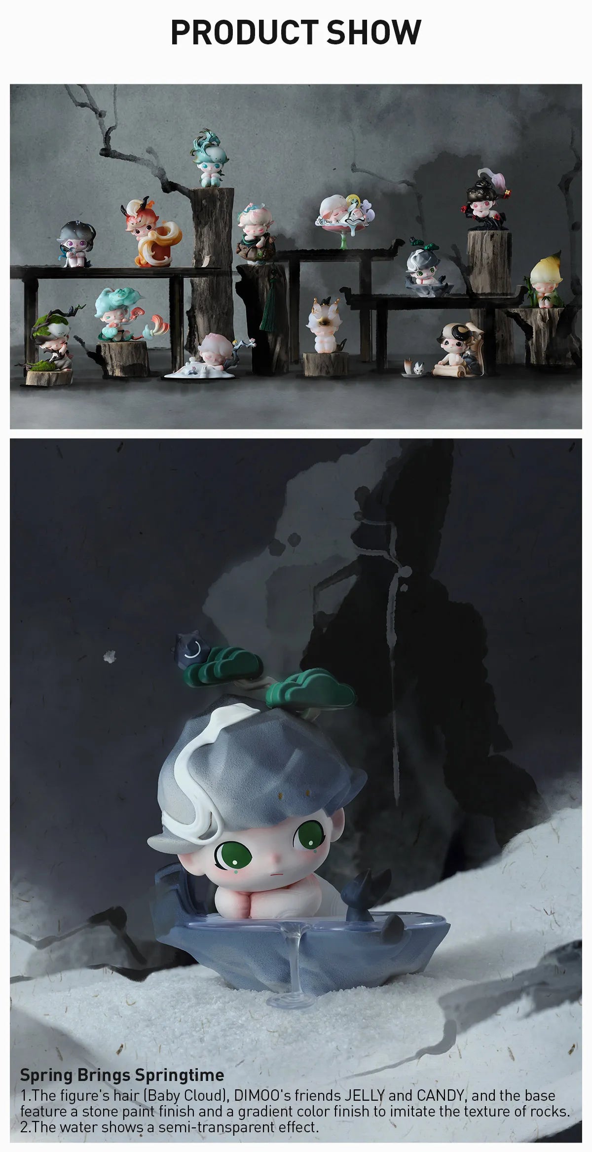 DlMOO Stories in the Cup Series Figures (open box)