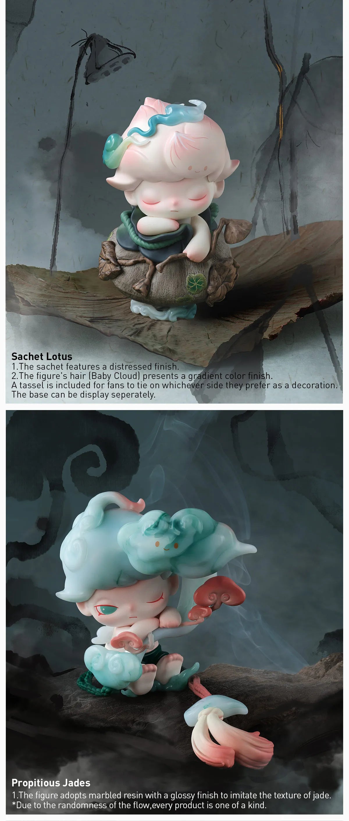 DlMOO Stories in the Cup Series Figures (open box)