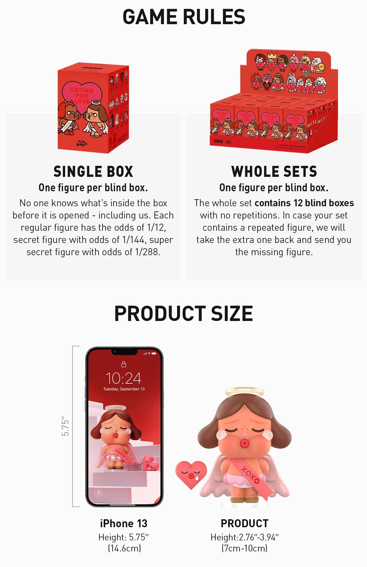 CRYBABY Crying For Love Series Figures (open box)