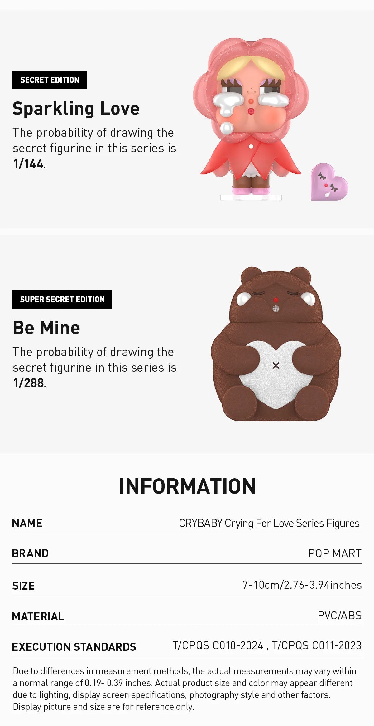 CRYBABY Crying For Love Series Figures (open box)