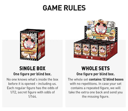 DIMOO WORLD x DISNEY Series Figures (open box)