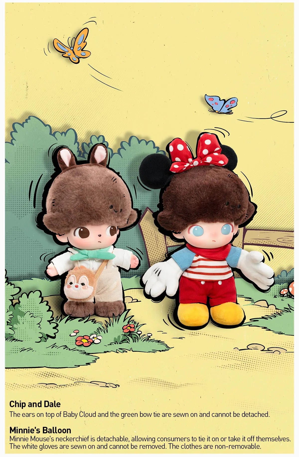 DIMOO WORLD x DISNEY Series-Vinyl Plush Keychain Blind Box (open box)