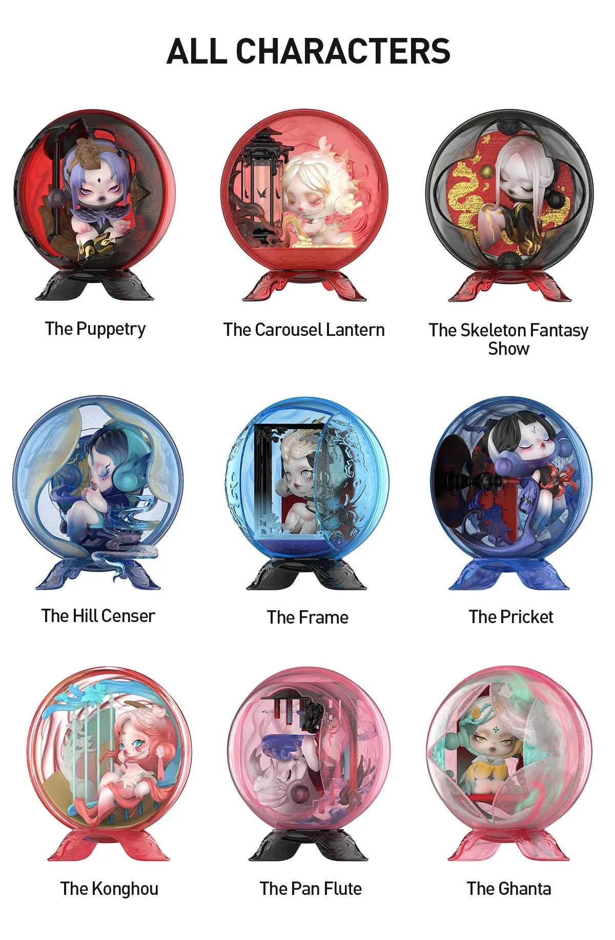 SKULLPANDA The Mirage Series Figures (open box)