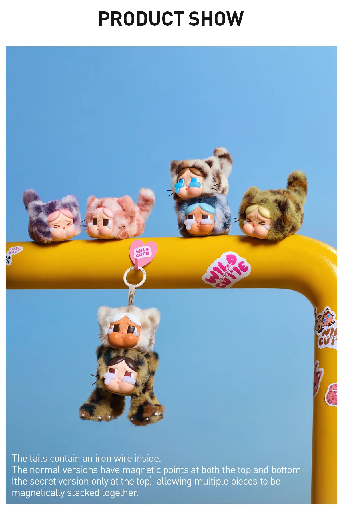 CRYBABY Wild but Cutie Series - Vinyl Plush Pendant Blind Box - Denim Cutie (Confirmed Style)