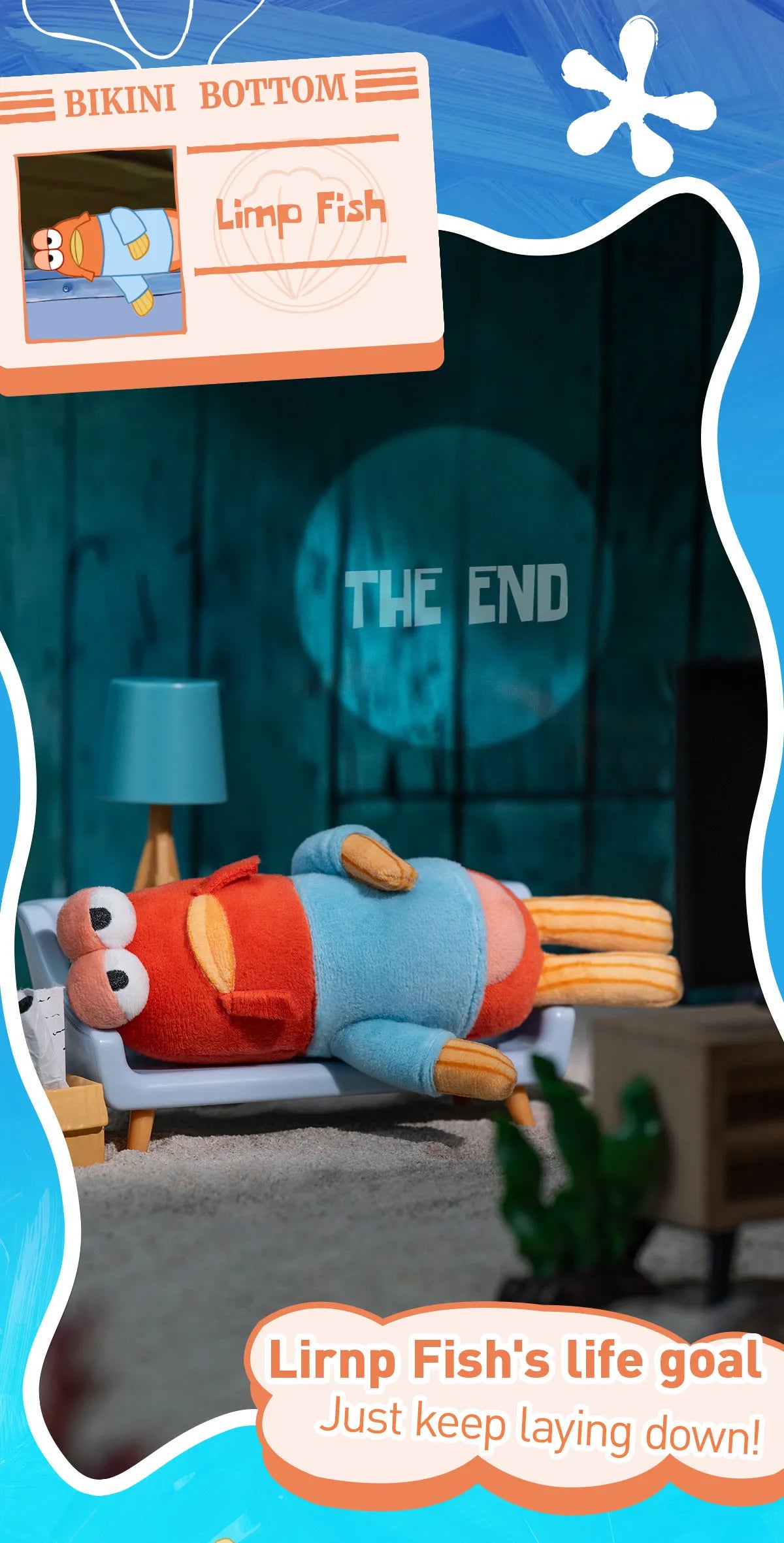 Bikini Bottom Buddies - Whimsical Plush - Flat Fish (Confirmed Style)