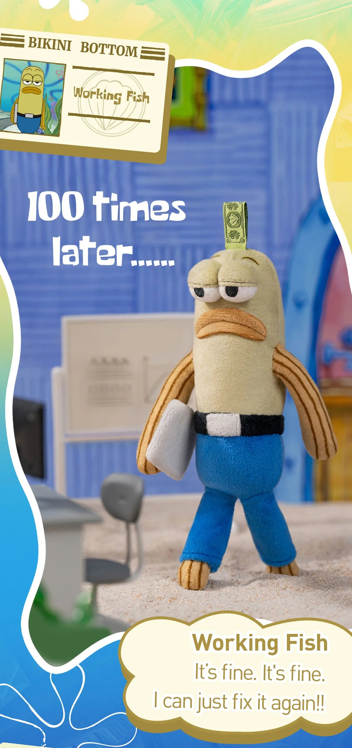 Bikini Bottom Buddies - Whimsical Plush - Dazed Fish (Confirmed Style)