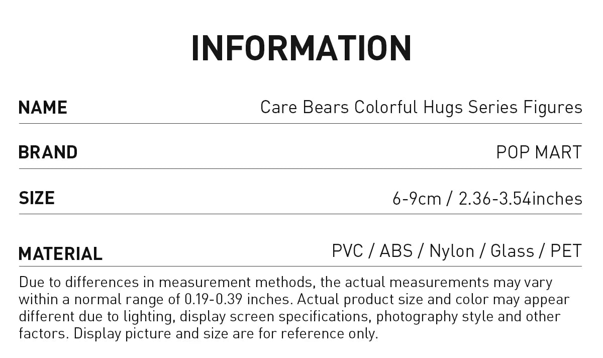Care Bears Colorful Hugs Series Figures - Share Bear (Confirmed Style)