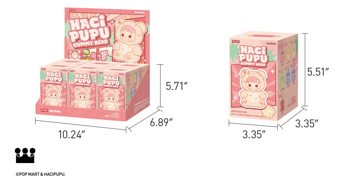 HACIPUPU Gummy Bear Series-Vinyl Plush Pendant Blind Box - Peach Flavor (Confirmed Style)
