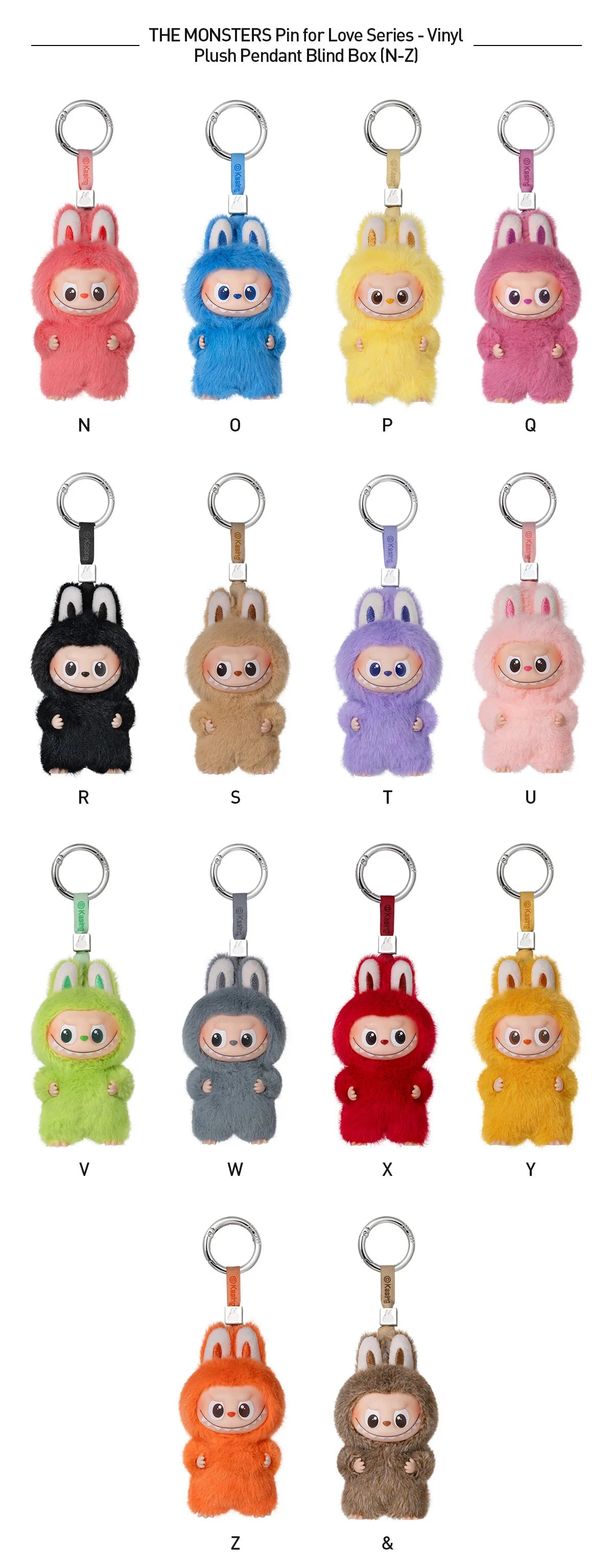 THE MONSTERS Pin for Love Series-Vinyl Plush Pendant Blind Box - R (Confirmed Style)