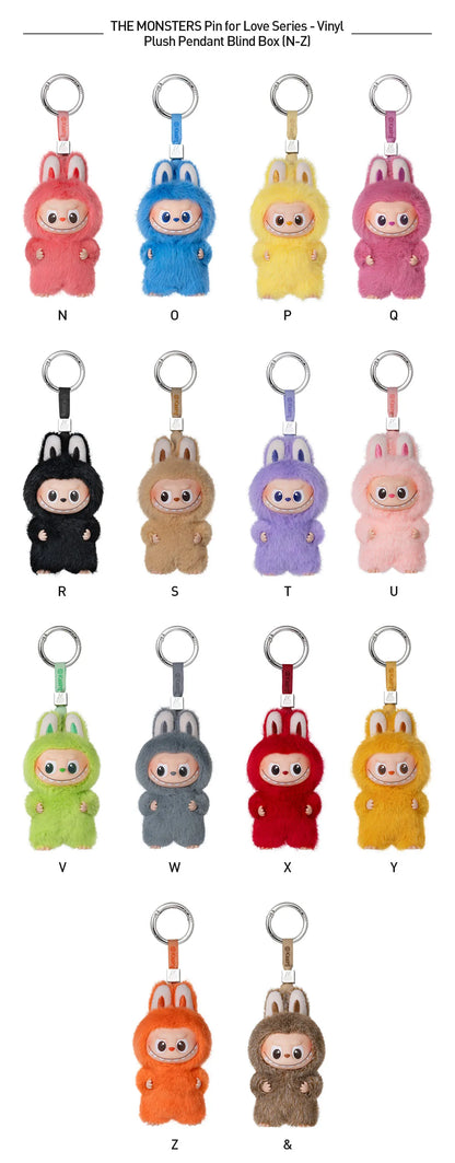 THE MONSTERS Pin for Love Series-Vinyl Plush Pendant Blind Box - R (Confirmed Style)