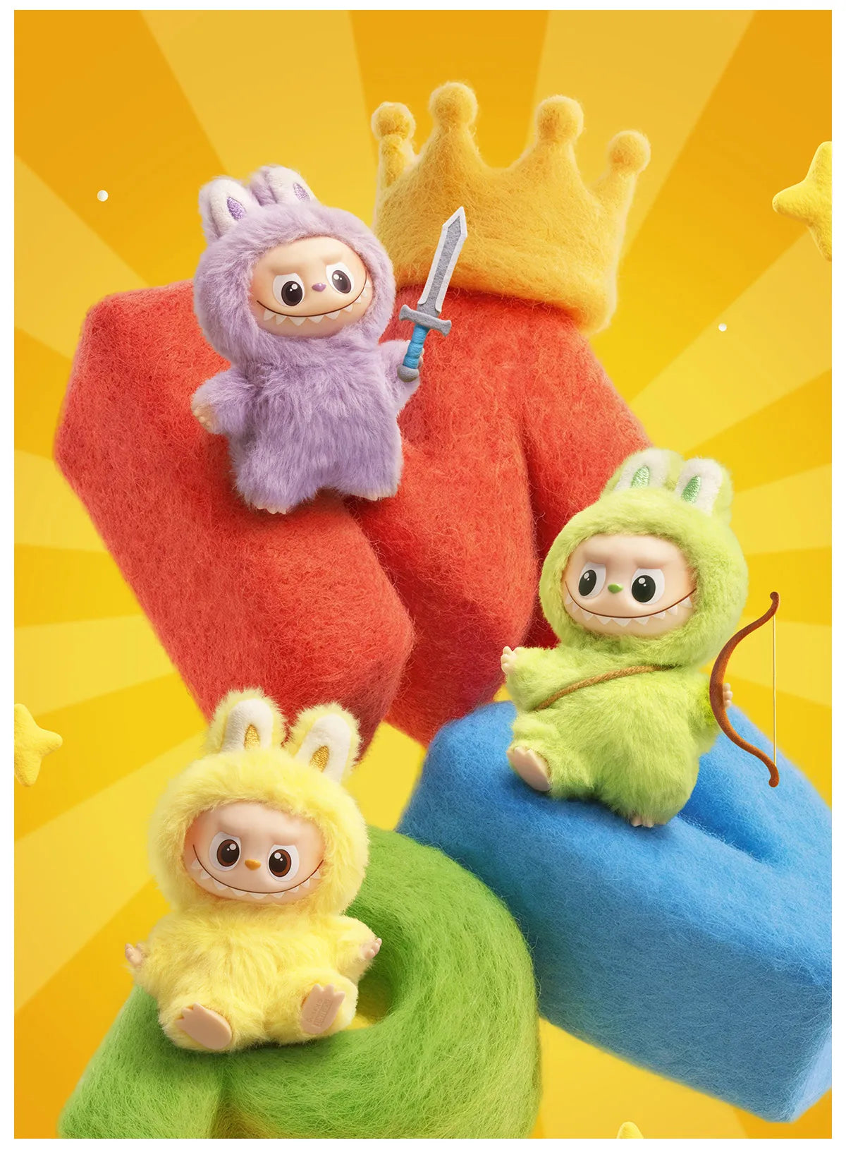 THE MONSTERS Pin for Love Series-Vinyl Plush Pendant Blind Box - W (Confirmed Style)