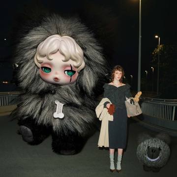 SKULLPANDA You Found Me! Series Plush Doll Pendant - Darkness (Confirmed Style)