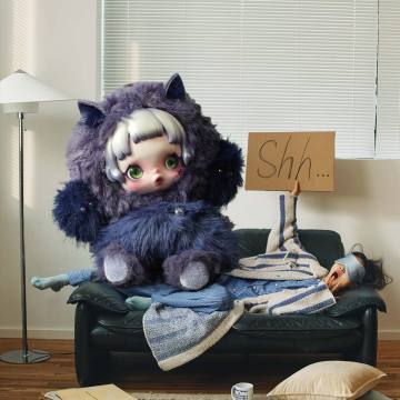 SKULLPANDA You Found Me! Series Plush Doll Pendant - Darkness (Confirmed Style)