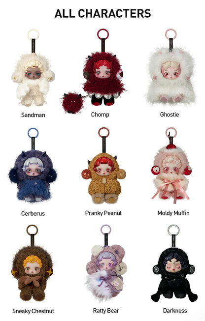 SKULLPANDA You Found Me! Series Plush Doll Pendant - Darkness (Confirmed Style)