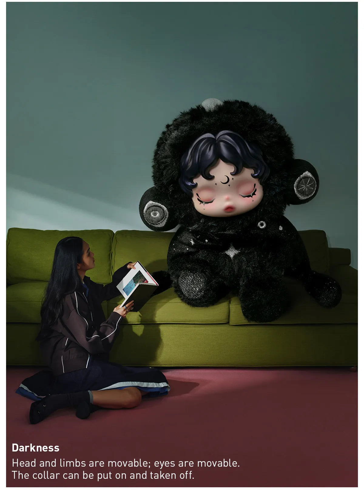 SKULLPANDA You Found Me! Series Plush Doll Pendant - Darkness (Confirmed Style)