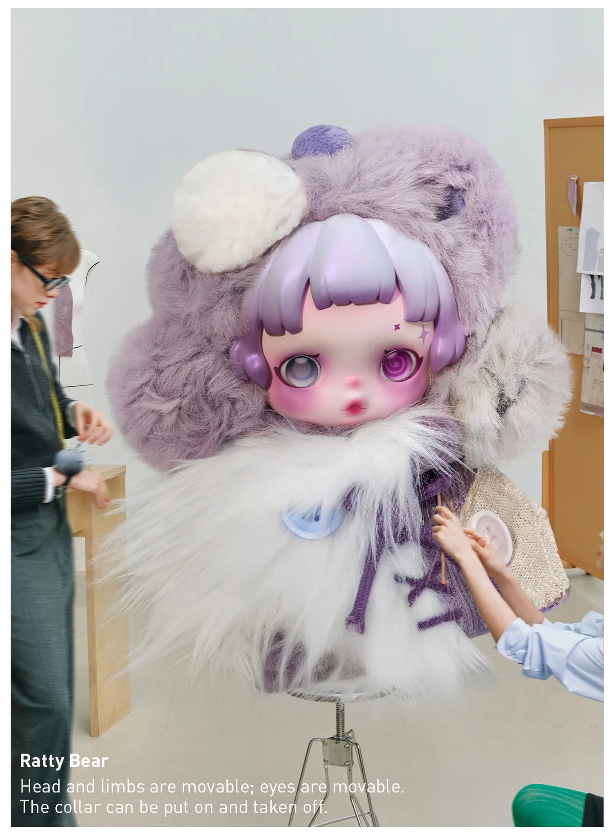 SKULLPANDA You Found Me! Series Plush Doll Pendant - Darkness (Confirmed Style)