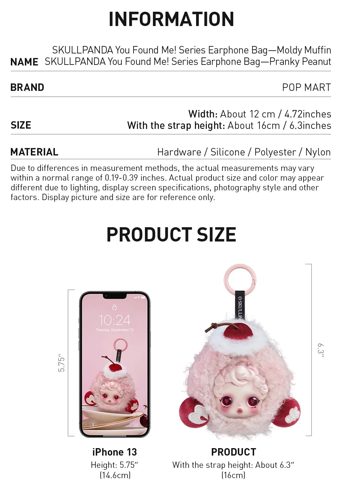 SKULLPANDA You Found Me！Series Earphone Bag - Pranky Peanut