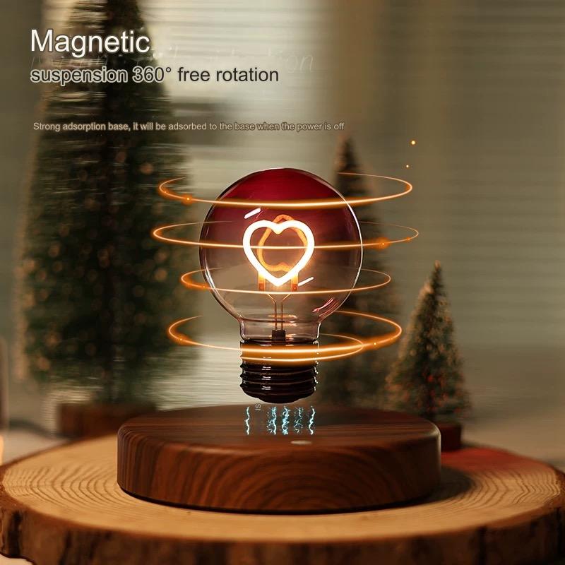 Magnetic Levitating Bulb & Heart-Shaped Night Light