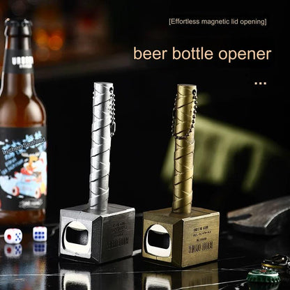 Creative Thor's Hammer Magnetic Bottle & Realistic Mini Axe Bottle Opener