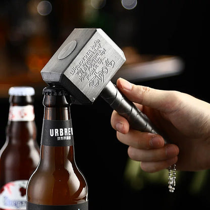 Creative Thor's Hammer Magnetic Bottle & Realistic Mini Axe Bottle Opener