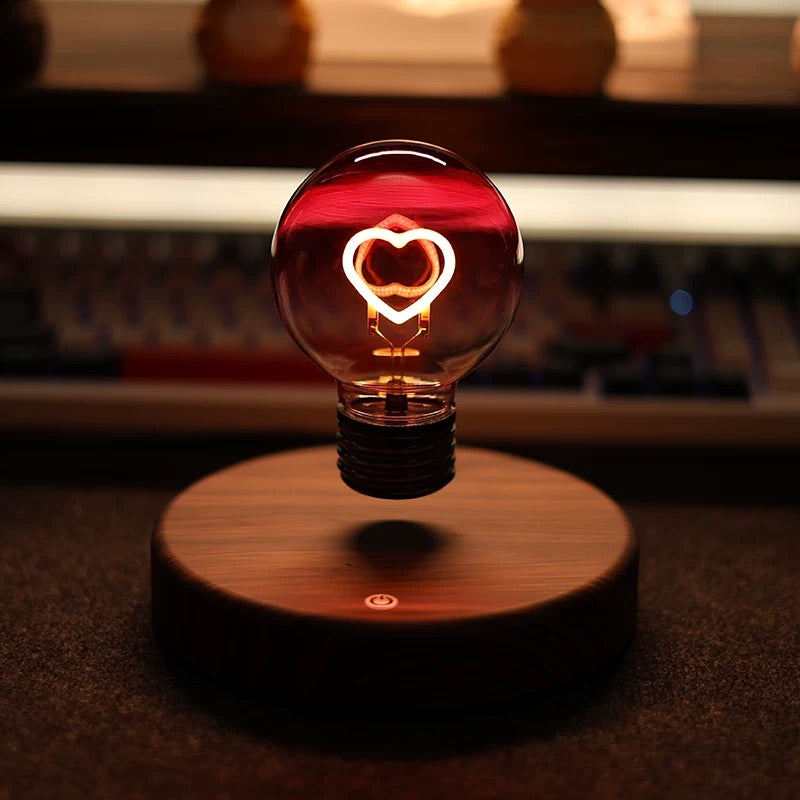 Magnetic Levitating Bulb & Heart-Shaped Night Light