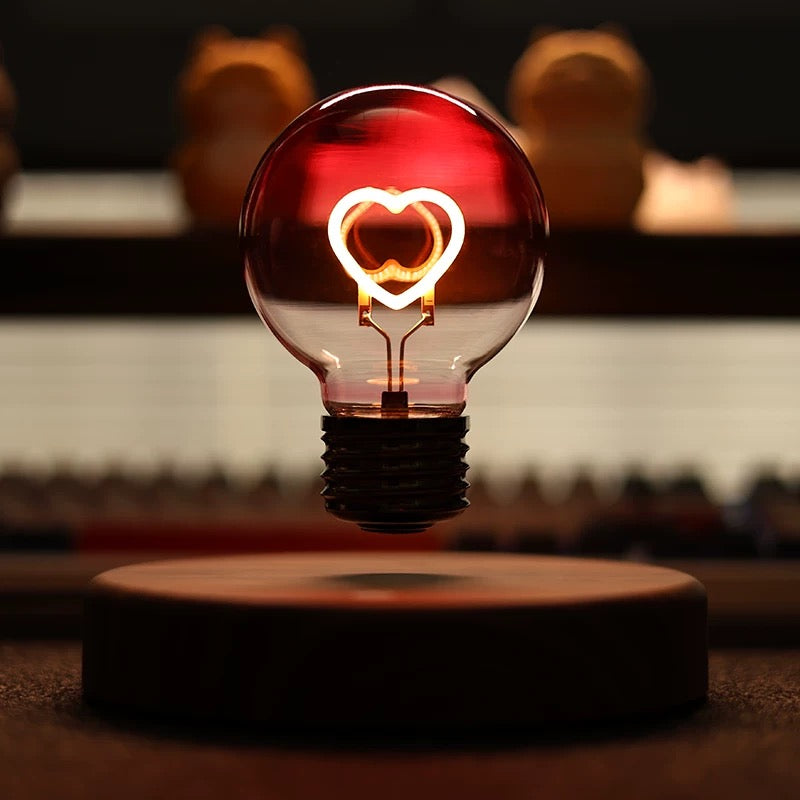 Magnetic Levitating Bulb & Heart-Shaped Night Light