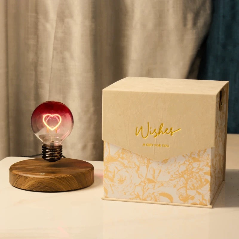 Magnetic Levitating Bulb & Heart-Shaped Night Light