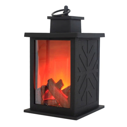 LED Simulated Flame Lamp - Faux Fireplace Ambient Light, Vintage Style