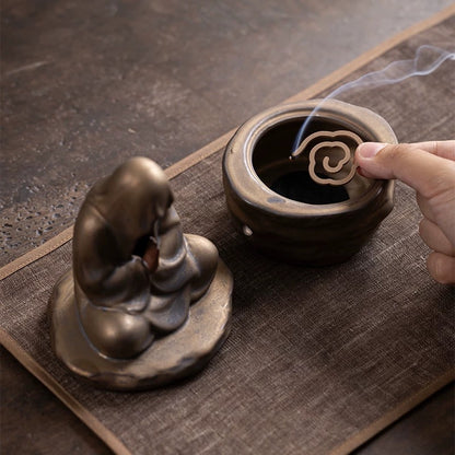 Zen-Style Formless Dharma Incense Burner - Agarwood Ornament