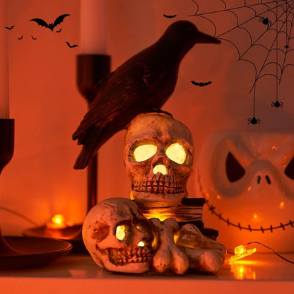 Halloween Glowing Skull - Ambient Mini Ornament for Bar Queue Scene Decoration