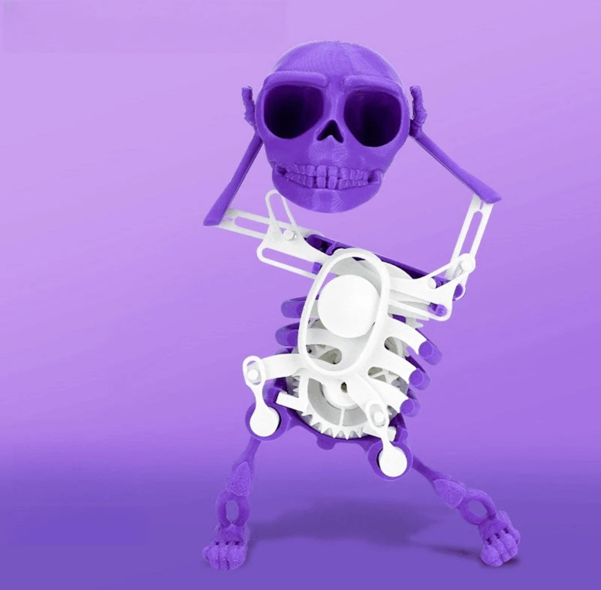 Funny Dancing Skeleton, 3D Wobbling Skeleton, Manual Wind-Up Skeleton, Creative Ornament