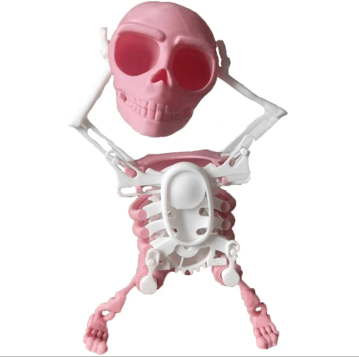 Funny Dancing Skeleton, 3D Wobbling Skeleton, Manual Wind-Up Skeleton, Creative Ornament