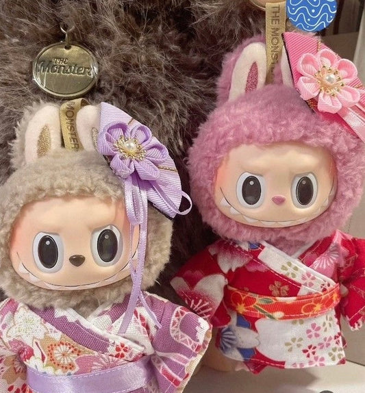 POP MART THE MONSTERS - Labubu Outfit - Japanese Dress Kimono - Red (Outfit Only)