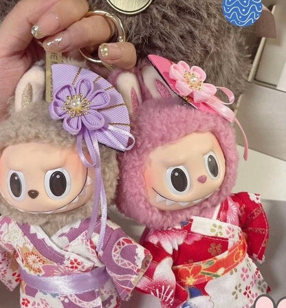 POP MART THE MONSTERS - Labubu Outfit - Japanese Dress Kimono - Red (Outfit Only)