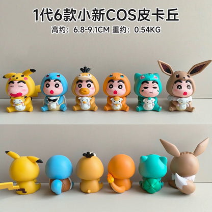 Crayon Shin-chan X Pokemon Blind Box Action Figure